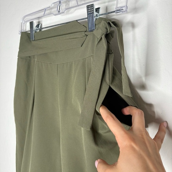 Five Dancewear Side Tie Obi Pants Olive Green YXL High Waist Stretch Joggers - Picture 3 of 9